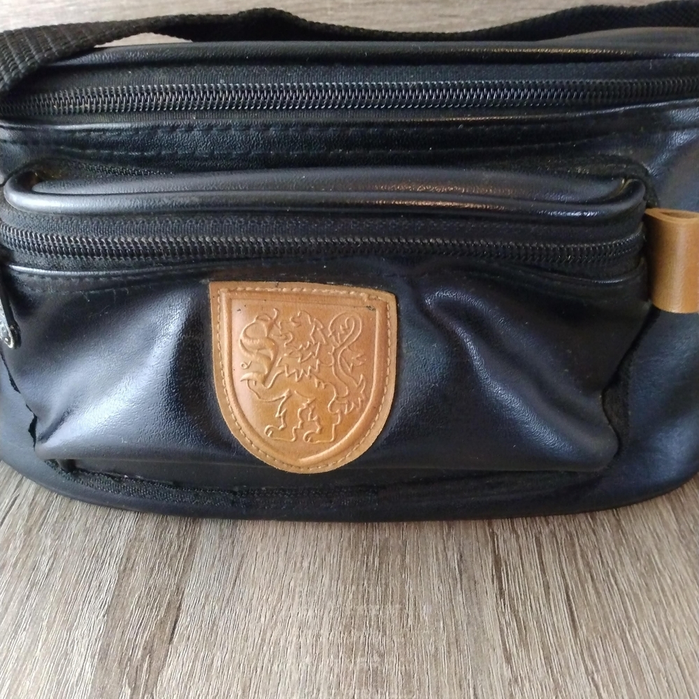 Solidex Performance Black/Tan Leather Waistbag - image 2